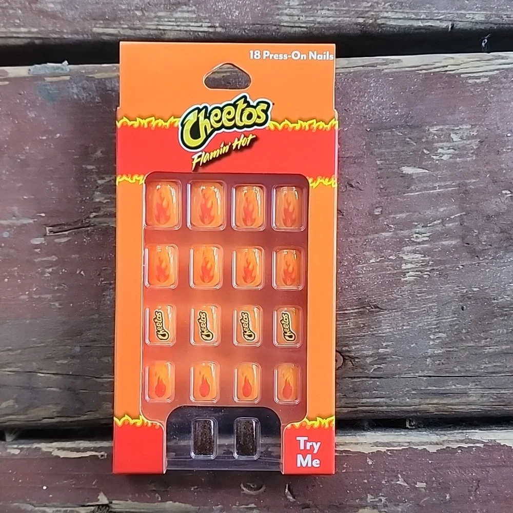 Hot Cheetos Flaming Hot Nail And Makeup Brush Set